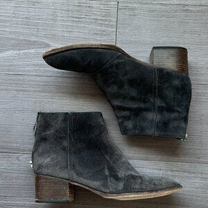 Rag & Bone Wesley Grey Suede Ankle Boot Size 38.5